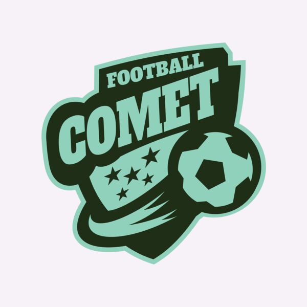 Comet Football logo template Thumbnail