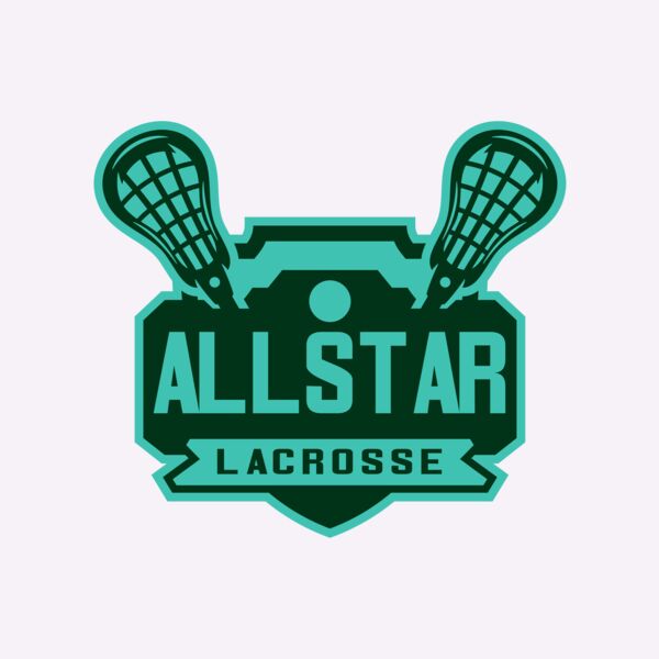 All stars Lacrosse Logo Template Thumbnail