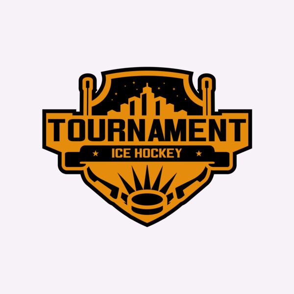 Tournament Ice Hockey logo template 02 Thumbnail