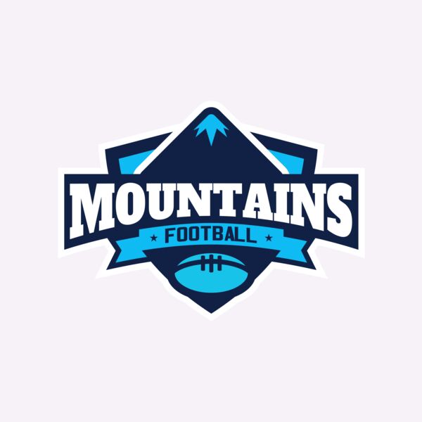 Mountains Football logo template Thumbnail