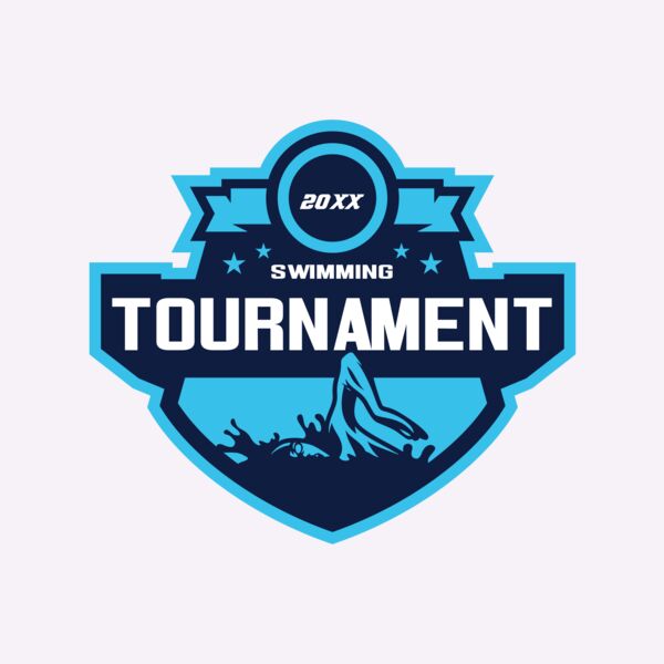 Swimming Tournament logo template Thumbnail