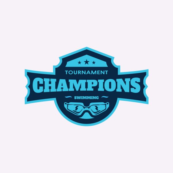 Champions Tournament Swimming logo template Thumbnail